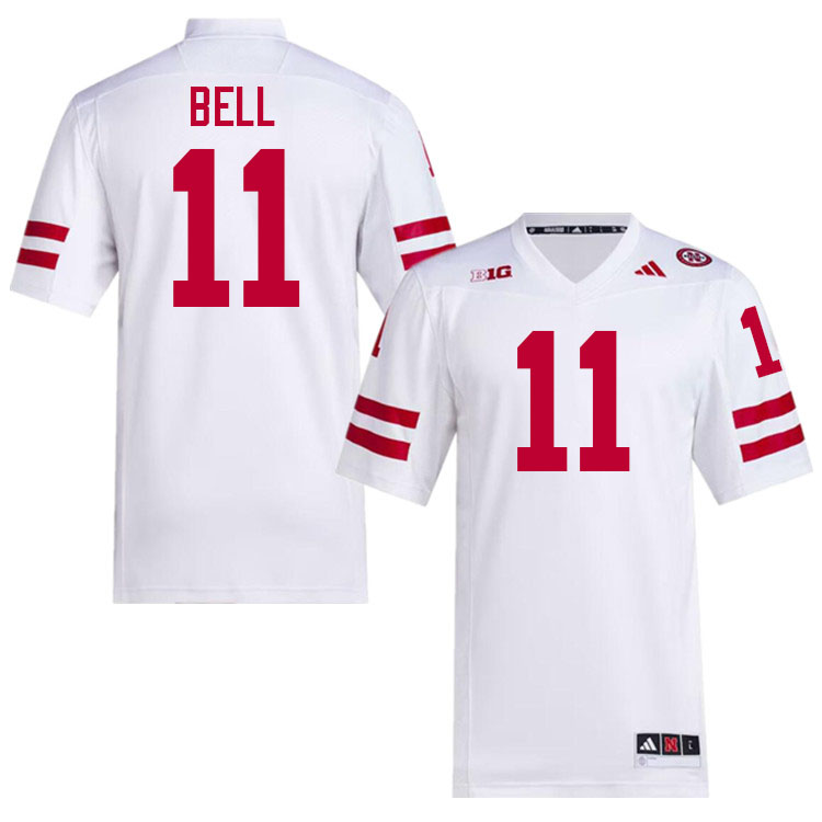 Men #11 Demitrius Bell Nebraska Cornhuskers College Football Jerseys Stitched Sale-White